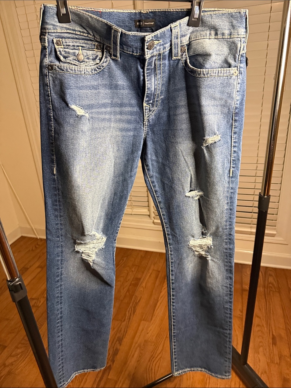 True Religion Men's Medium Blue Relaxed Denim Jeans sz33